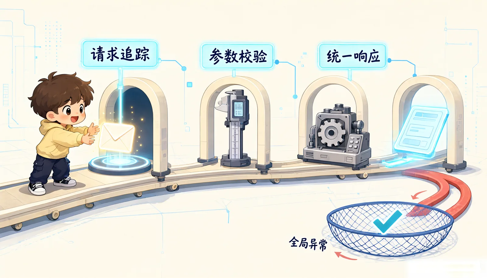 图 1:请求规范链路,统一响应、参数校验、全局异常在入口收口
