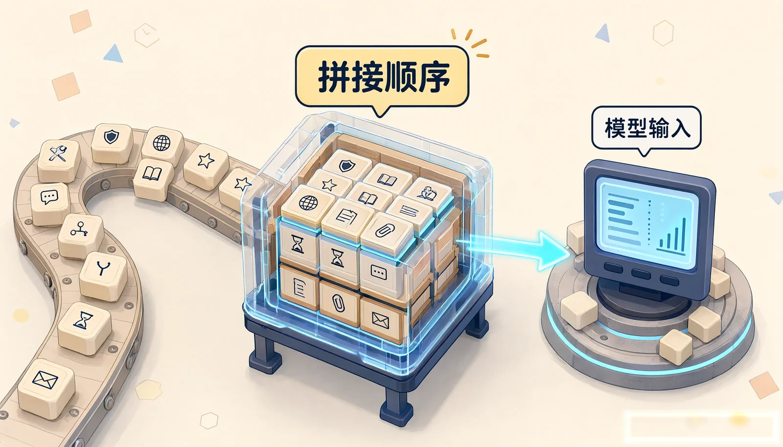 区块按固定顺序组装