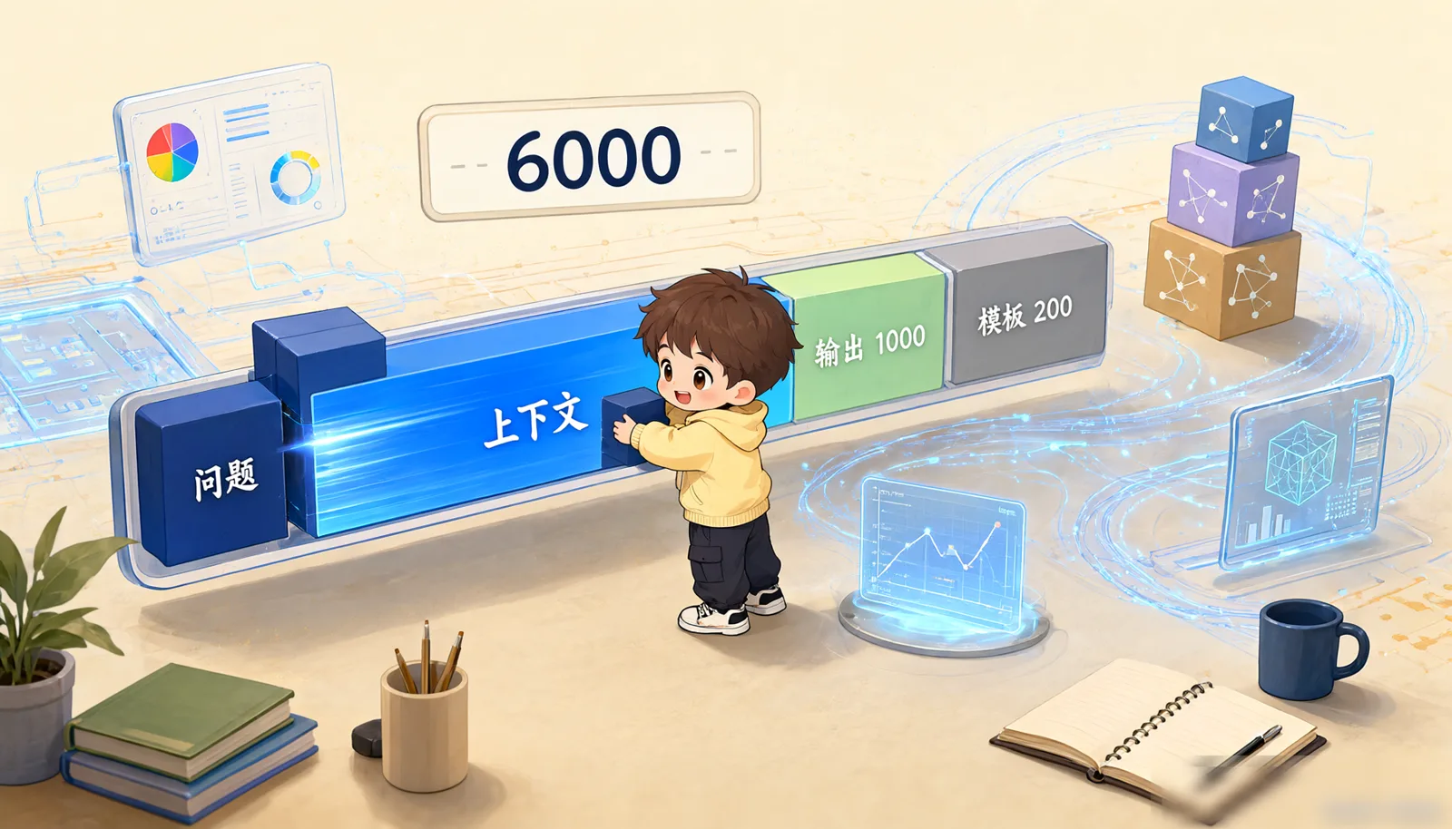 图 7-2 Token 预算条:6000 怎么分